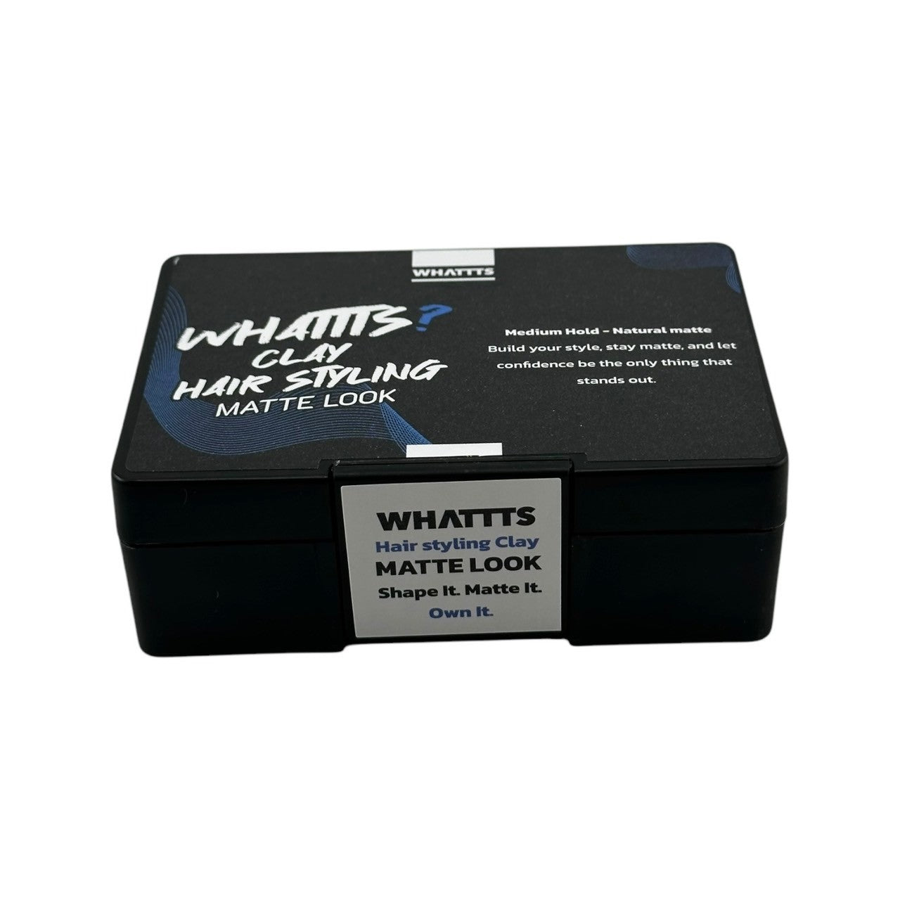 WHATTTS Hair Styling Clay Matte Look, Medium Hold - Natural Matte 100g.